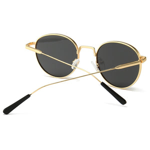 Kachawoo men's round sunglasses retro metal gold black brown classic sun glasses woman accessories gifts drop ship