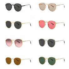 Load image into Gallery viewer, Kachawoo men&#39;s round sunglasses retro metal gold black brown classic sun glasses woman accessories gifts drop ship
