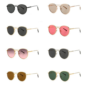 Kachawoo men's round sunglasses retro metal gold black brown classic sun glasses woman accessories gifts drop ship