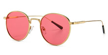 Load image into Gallery viewer, Kachawoo men&#39;s round sunglasses retro metal gold black brown classic sun glasses woman accessories gifts drop ship