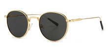 Load image into Gallery viewer, Kachawoo men&#39;s round sunglasses retro metal gold black brown classic sun glasses woman accessories gifts drop ship