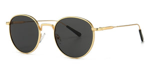 Kachawoo men's round sunglasses retro metal gold black brown classic sun glasses woman accessories gifts drop ship