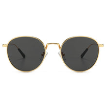 Load image into Gallery viewer, Kachawoo men&#39;s round sunglasses retro metal gold black brown classic sun glasses woman accessories gifts drop ship