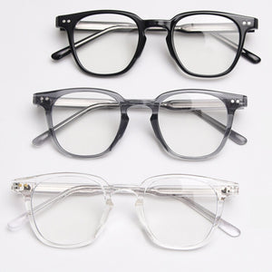 Kachawoo occhiali da vista quadrati da uomo ottici TR90 anti blu luce trasparente grigio nero montatura per occhiali da donna fatti a mano in stile coreano 