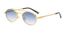 Load image into Gallery viewer, Kachawoo metal retro sunglasses men green blue mirror lens round sun glasses for women European style Summer uv400 seller