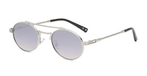 Kachawoo metal retro sunglasses men green blue mirror lens round sun glasses for women European style Summer uv400 seller