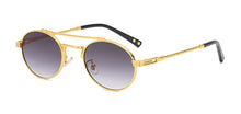 Load image into Gallery viewer, Kachawoo metal retro sunglasses men green blue mirror lens round sun glasses for women European style Summer uv400 seller
