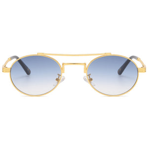Kachawoo metal retro sunglasses men green blue mirror lens round sun glasses for women European style Summer uv400 seller