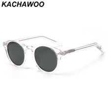 Load image into Gallery viewer, Kachawoo polarized sunglasses for men brown black TR90 round sun glasses women travel shades birthday presents 2023 Korean style