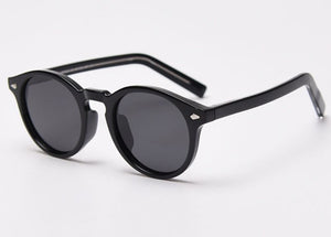 Kachawoo polarized sunglasses for men brown black TR90 round sun glasses women travel shades birthday presents 2023 Korean style
