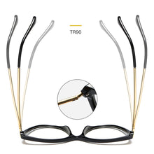 Load image into Gallery viewer, Kachawoo prescription glasses cat eye retro gold tr90 optical frame eyeglasses women&#39;s clear lens pattern style year gifts