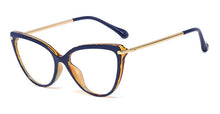 Load image into Gallery viewer, Kachawoo prescription glasses cat eye retro gold tr90 optical frame eyeglasses women&#39;s clear lens pattern style year gifts