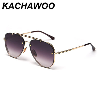 Kachawoo retro sunglasses for men sun glasses metal  driving flat top male accessories drop ship