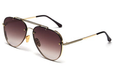 Load image into Gallery viewer, Kachawoo retro sunglasses for men sun glasses metal  driving flat top male accessories drop ship