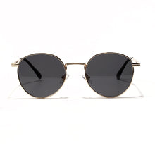 Carica l&#39;immagine nel visualizzatore di Gallery, Kachawoo retro sunglasses for men gold black round sun glasses metal frame women sun shade UV400 yellow summer drop ship