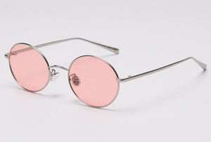 Kachawoo retro sunglasses men polarized black orange round sun glasses for women oval metal hip hop style accessories drop ship