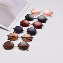 Load image into Gallery viewer, Kachawoo retro sunglasses men polarized black orange round sun glasses for women oval metal hip hop style accessories drop ship