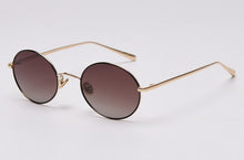 Load image into Gallery viewer, Kachawoo retro sunglasses men polarized black orange round sun glasses for women oval metal hip hop style accessories drop ship