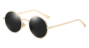 Kachawoo round polarized sunglasses for women metal gold green retro sun glasses man driving full rim style unisex eyewear