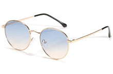 Load image into Gallery viewer, Kachawoo round sunglasses women men uv400 gold metal sun glasses small retro frame black brown Summer shades for drop-shipping
