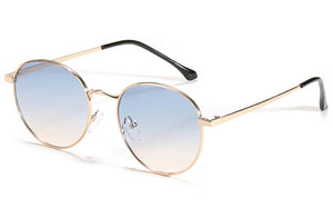 Kachawoo round sunglasses women men uv400 gold metal sun glasses small retro frame black brown Summer shades for drop-shipping