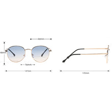 Load image into Gallery viewer, Kachawoo round sunglasses women men uv400 gold metal sun glasses small retro frame black brown Summer shades for drop-shipping