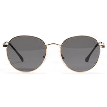 Load image into Gallery viewer, Kachawoo round sunglasses women men uv400 gold metal sun glasses small retro frame black brown Summer shades for drop-shipping