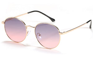 Kachawoo round sunglasses women men uv400 gold metal sun glasses small retro frame black brown Summer shades for drop-shipping