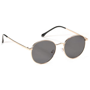 Kachawoo round sunglasses women men uv400 gold metal sun glasses small retro frame black brown Summer shades for drop-shipping