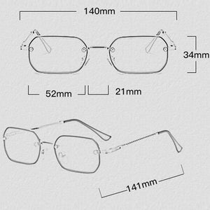 Kachawoo small frame rectangular sunglasses for men European style metal retro sun glasses women decoration blue black brown