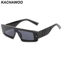 Carica l&#39;immagine nel visualizzatore di Gallery, Kachawoo occhiali da sole retrò con montatura piccola da donna rettangolari leopardo bianco nero occhiali da sole da uomo eleganti uv400 drop ship europeo 