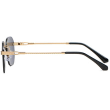 Load image into Gallery viewer, Kachawoo square retro sunglasses rimless brown black metal sun glasses for men women popular accessories  selling drop ship