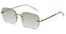Load image into Gallery viewer, Kachawoo square woman sunglasses rimless green light color gold retro sun glasses rectangular man uv400 metal 2022  year gift