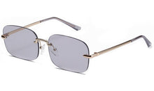 Load image into Gallery viewer, Kachawoo square woman sunglasses rimless green light color gold retro sun glasses rectangular man uv400 metal 2022  year gift