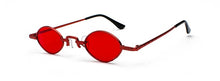 Load image into Gallery viewer, Kachawoo tiny sunglasses men metal frame black red clear lens retro small oval sun glasses women unisex gift items