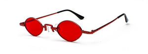 Kachawoo tiny sunglasses men metal frame black red clear lens retro small oval sun glasses women unisex gift items