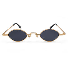 Load image into Gallery viewer, Kachawoo tiny sunglasses men metal frame black red clear lens retro small oval sun glasses women unisex gift items