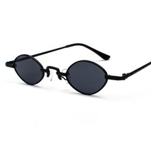 Load image into Gallery viewer, Kachawoo tiny sunglasses men metal frame black red clear lens retro small oval sun glasses women unisex gift items