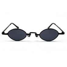 Load image into Gallery viewer, Kachawoo tiny sunglasses men metal frame black red clear lens retro small oval sun glasses women unisex gift items