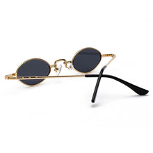 Load image into Gallery viewer, Kachawoo tiny sunglasses men metal frame black red clear lens retro small oval sun glasses women unisex gift items