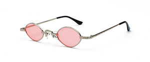 Kachawoo tiny sunglasses men metal frame black red clear lens retro small oval sun glasses women unisex gift items