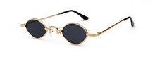 Load image into Gallery viewer, Kachawoo tiny sunglasses men metal frame black red clear lens retro small oval sun glasses women unisex gift items
