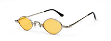 Load image into Gallery viewer, Kachawoo tiny sunglasses men metal frame black red clear lens retro small oval sun glasses women unisex gift items