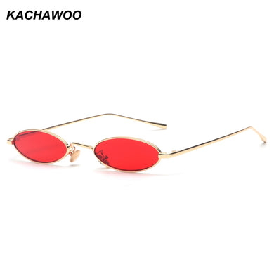Kachawoo occhiali da sole vintage con montatura piccola da uomo montatura ovale in metallo oro rosso mens occhiali da sole retrò per donna 2023 uv400 