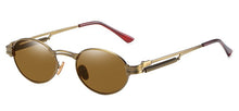 Carica l'immagine nel visualizzatore di Gallery, Kachawoo women retro sunglasses vintage punk style gold green oval sun glasses for men round uv400 unisex 2023