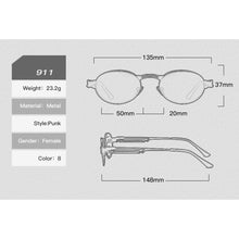 Carica l'immagine nel visualizzatore di Gallery, Kachawoo women retro sunglasses vintage punk style gold green oval sun glasses for men round uv400 unisex 2023