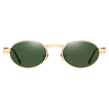Carica l'immagine nel visualizzatore di Gallery, Kachawoo women retro sunglasses vintage punk style gold green oval sun glasses for men round uv400 unisex 2023