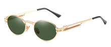 Carica l'immagine nel visualizzatore di Gallery, Kachawoo women retro sunglasses vintage punk style gold green oval sun glasses for men round uv400 unisex 2023