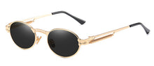 Carica l'immagine nel visualizzatore di Gallery, Kachawoo women retro sunglasses vintage punk style gold green oval sun glasses for men round uv400 unisex 2023