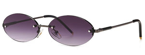 Kachawoo women's oval sunglasses retro male gold men's sun glasses blue metal narrow unisex winter gift items round